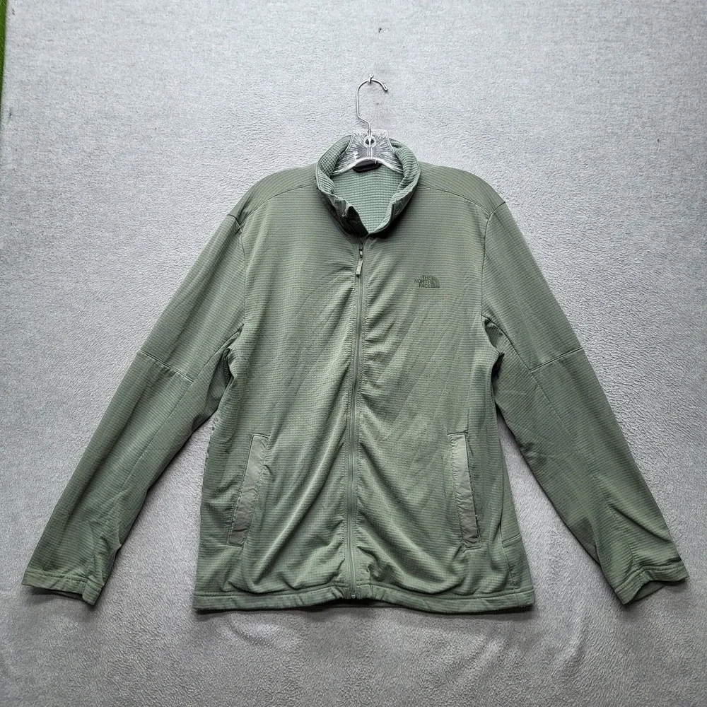 The North Face Men Jacket M Green Activewear Gorpcore Logo Zipper Long Sleeve